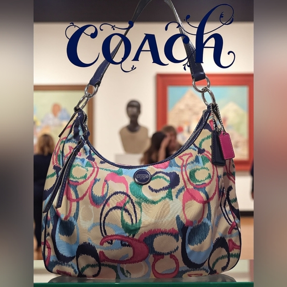 Coach Optic Ikat 2013 Hobo Women's Bag Excellent Condition - Picture 1 of 10